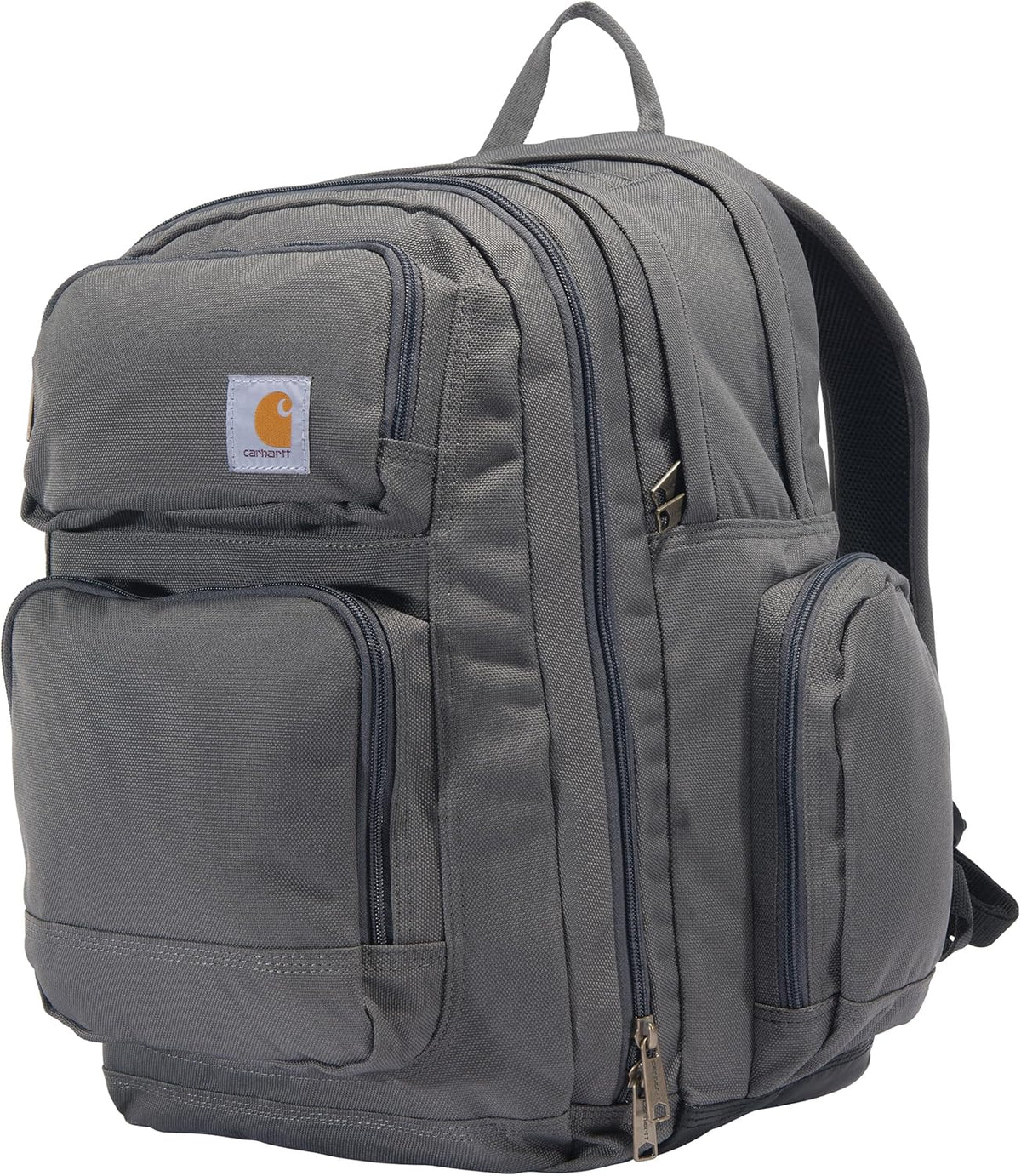 Carhartt 35L Triple-Compartment Backpack, Durable Pack with Laptop Sleeve and Duravax Abrasion Resistant Base, Gravel