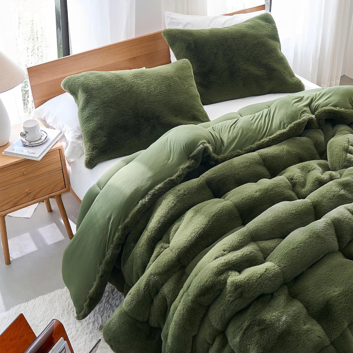 Byourbed Chunky Bunny Yoga - Coma Inducer® Oversized Comforter - Chive (Full)