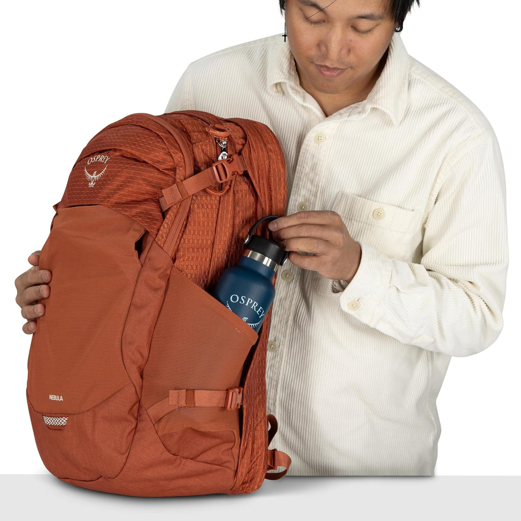 Osprey Nebula Commuter Backpack - Everyday Bag with Laptop Sleeve and Bottle Pockets, Porcelain Orange Heather