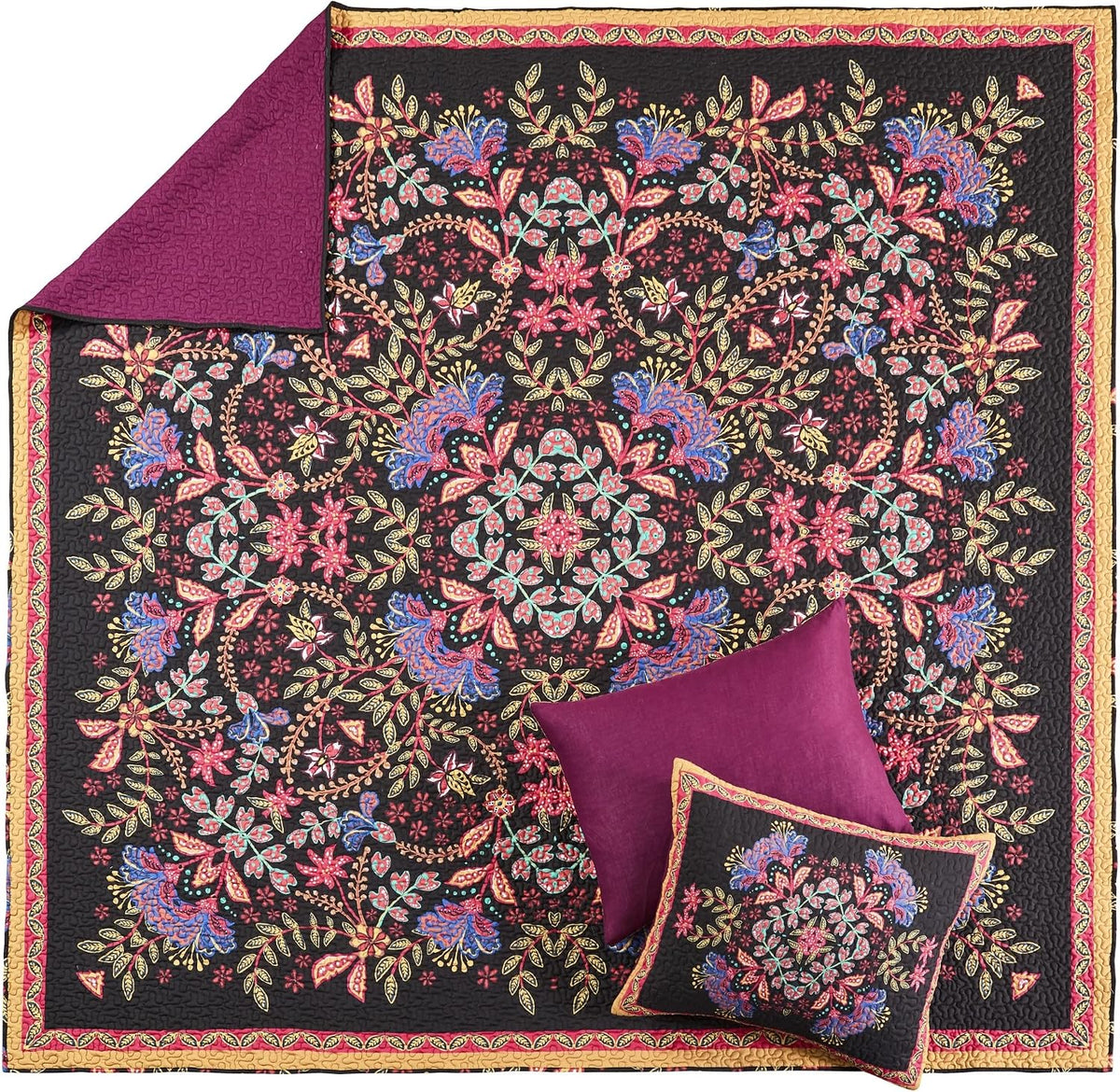 Greenland Home Fashions Jessa Vintage Boho Collection Quilt Set, 3-Piece King/Cal King