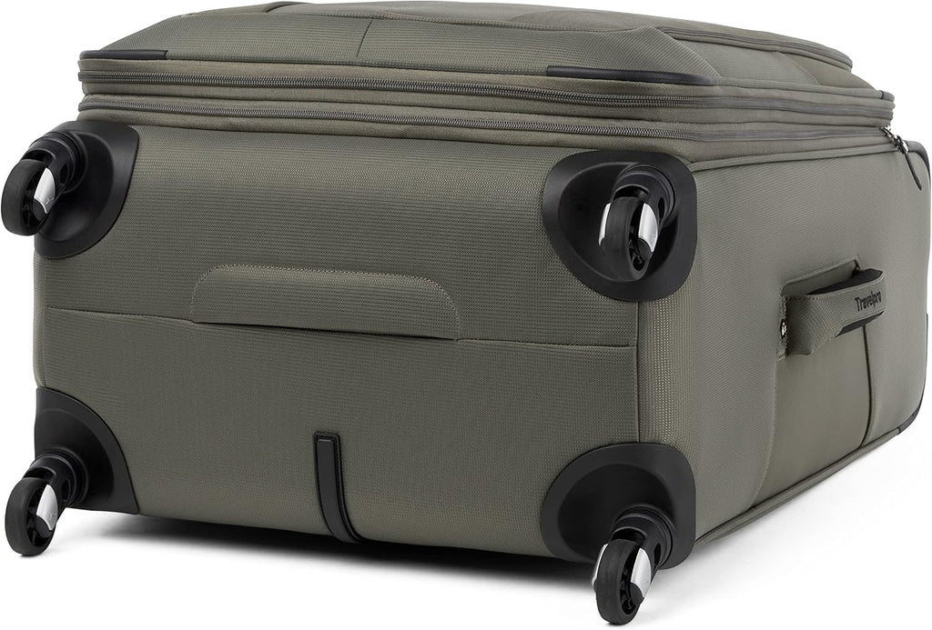 Travelpro Maxlite 5 Softside Expandable Luggage with 4 Spinner Wheels, Lightweight Suitcase, Men and Women, Slate Green, Checked-Medium 25-Inch
