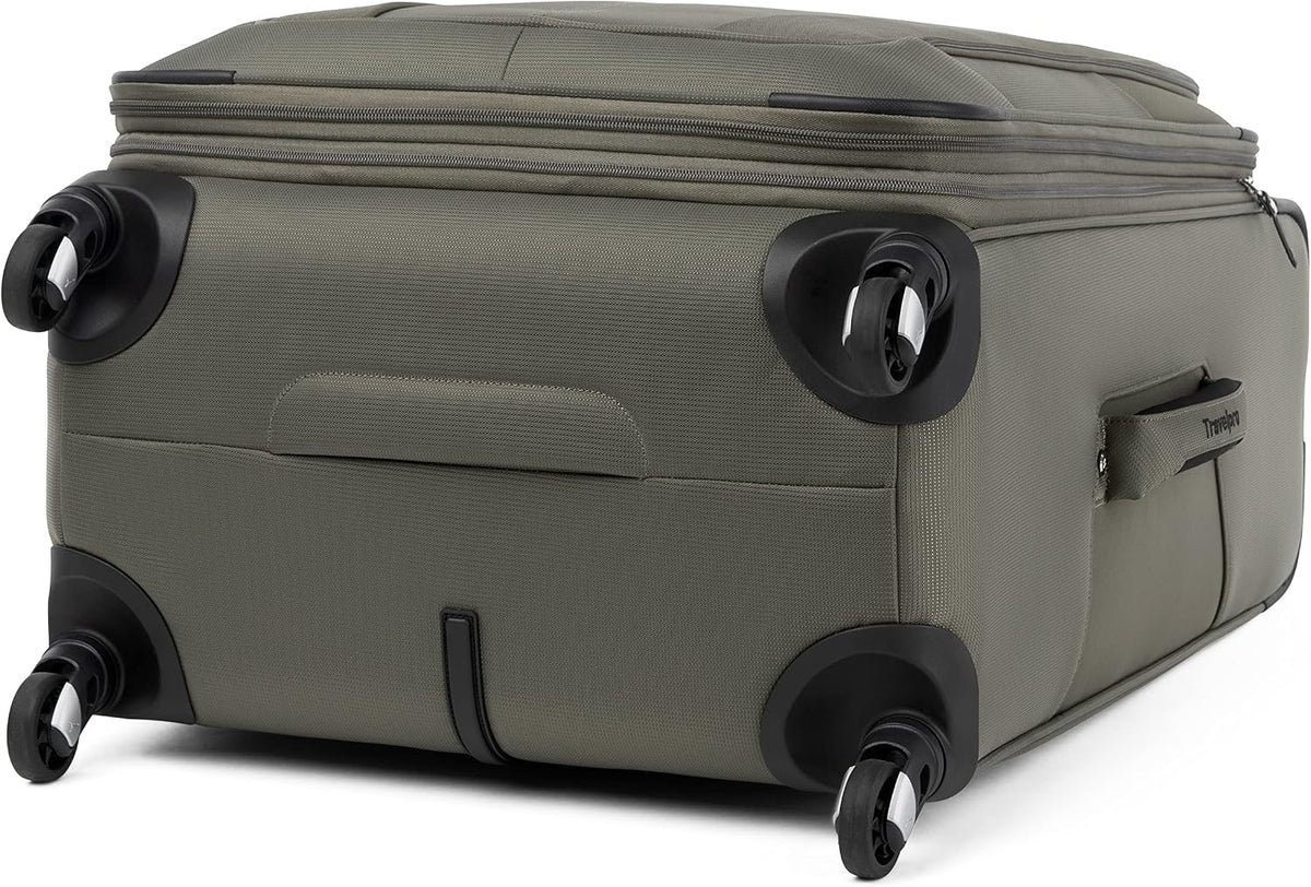 Travelpro Maxlite 5 Softside Expandable Luggage with 4 Spinner Wheels, Lightweight Suitcase, Men and Women, Slate Green, Checked-Medium 25-Inch