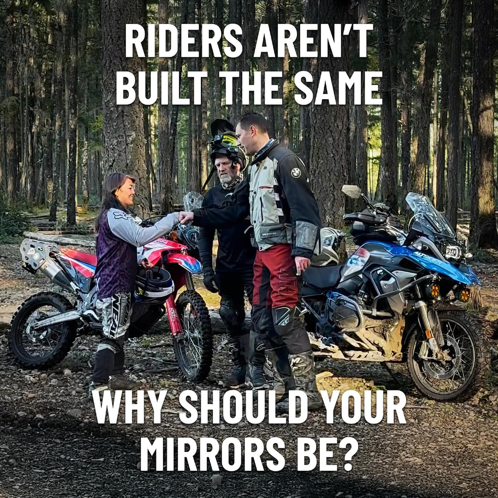 Doubletake Adventure 6' Mirror Kit 2.0, Universal Fit Folding Motorcycle Mirrors, Guaranteed for Life.