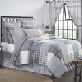 VHC Brands Sawyer Mill Black 8 Piece King Quilt Set (1 Quilt, 2 King Shams, 2 Pillowcase, 2 Euro Shams, 1 Bed Skirt)