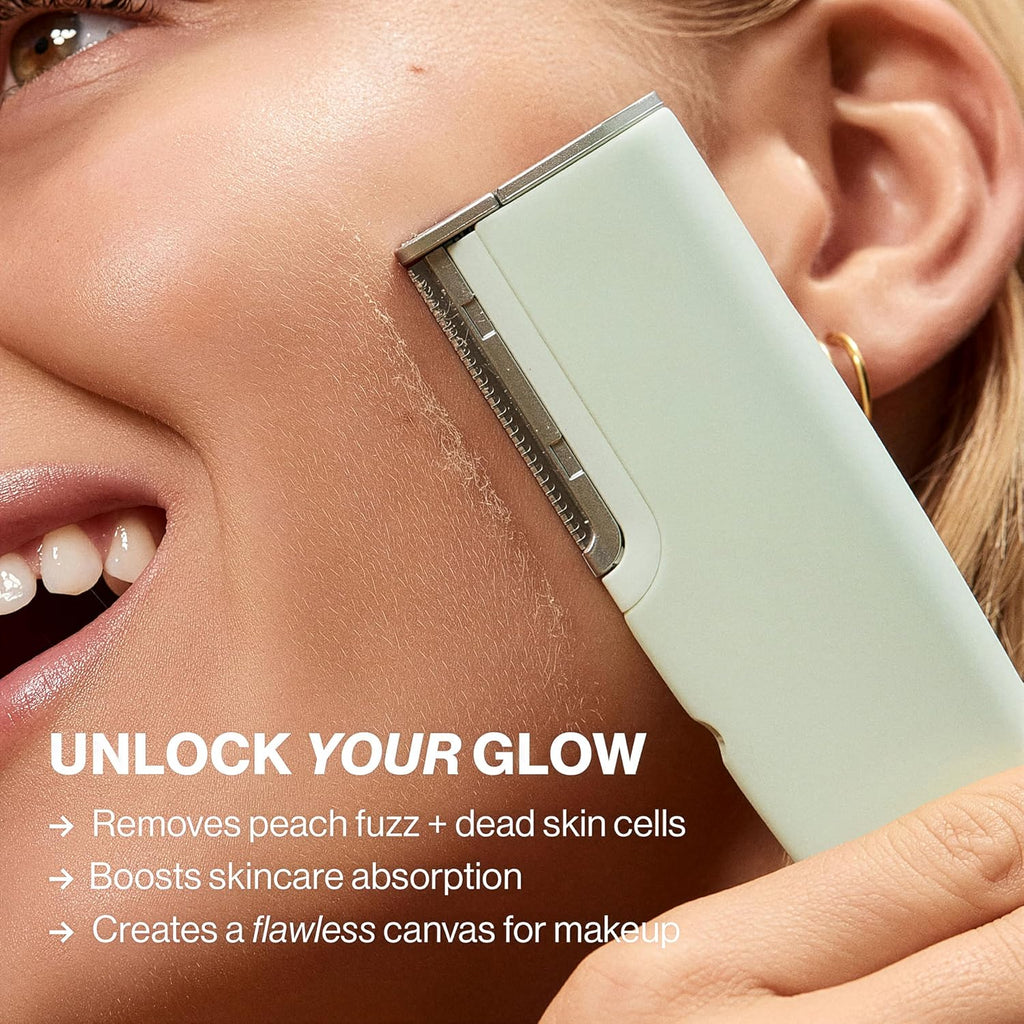 DERMAFLASH LUXE+ Sonic Dermaplaning Tool for Face Peach Fuzz Removal, Anti-Aging and Exfoliation