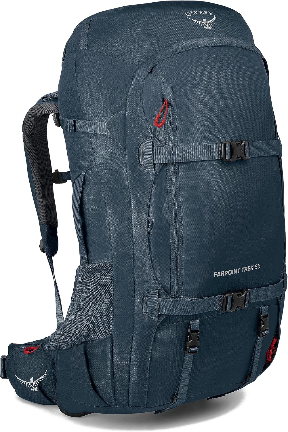 Osprey Farpoint Trek 55L Men's Travel Backpack, Muted Space Blue