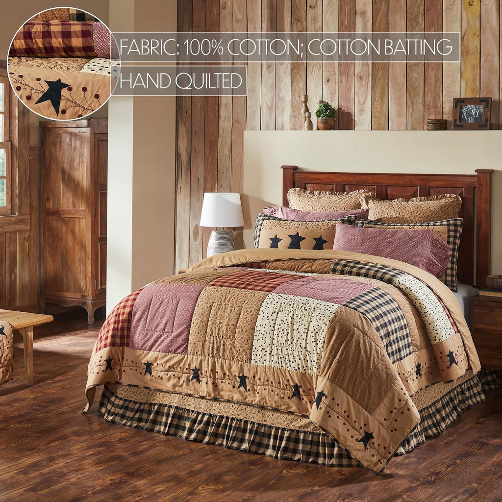 VHC Brands Pip Vinestar 3 Piece Quilt Set (1 King Quilt, 2 King Shams)