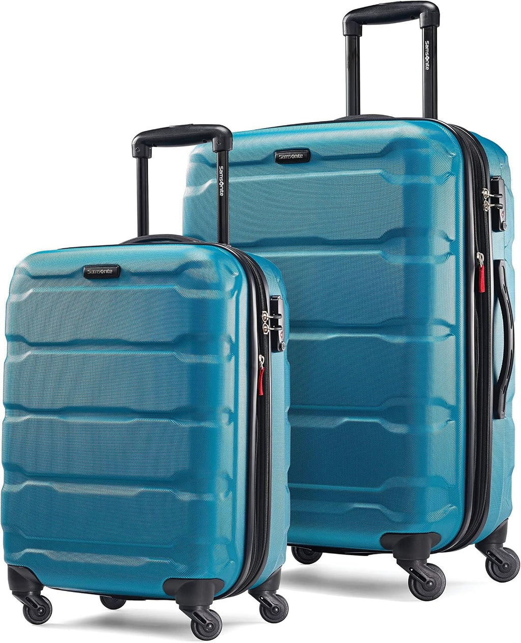 Samsonite Omni PC Hardside Expandable Luggage with Spinner Wheels, Carribbean Blue, 2-Piece Set (20/24)