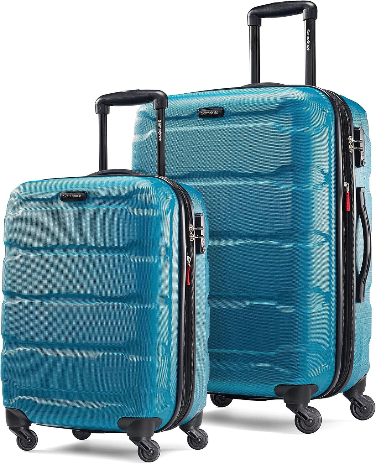 Samsonite Omni PC Hardside Expandable Luggage with Spinner Wheels, Carribbean Blue, 2-Piece Set (20/24)