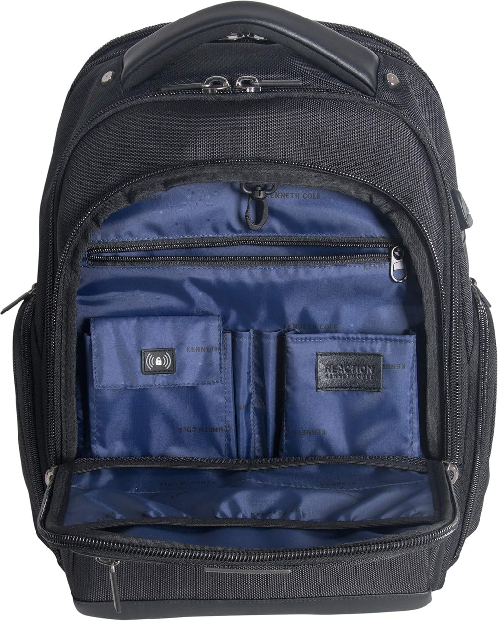 Kenneth Cole Reaction ProTec Travel Business Backpack 17' Laptop Computer TSA Checkpoint-Friendly Bookbag With USB Port, Black