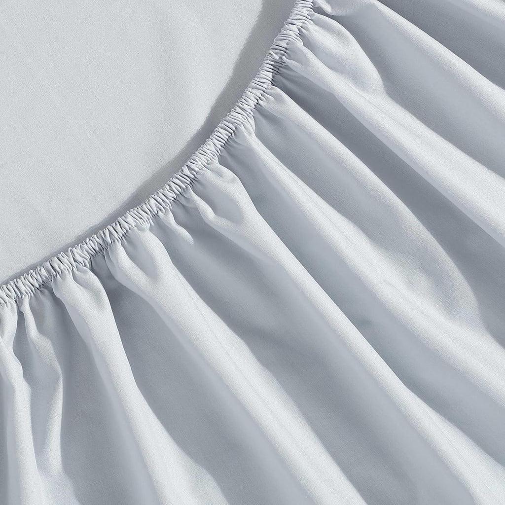 Vera Wang – Queen Sheet Set, 100% Egyptian Cotton Percale Bed Sheets with a Smooth & Crisp Feel, Deep Pockets, Bedding with Matching Fitted Sheet & Pillowcases (Blue)