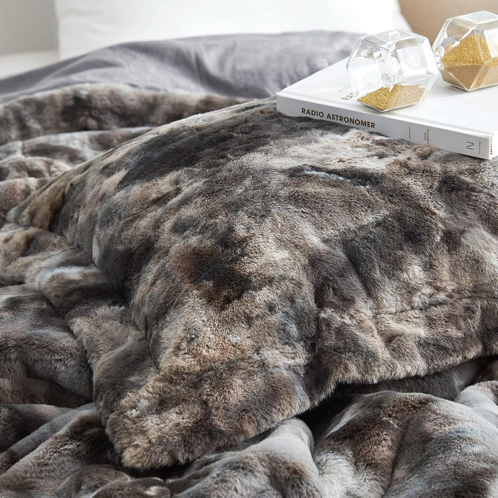 Byourbed Wolf Bunny - Coma Inducer® Twin XL Comforter Set - Gunpowder Black