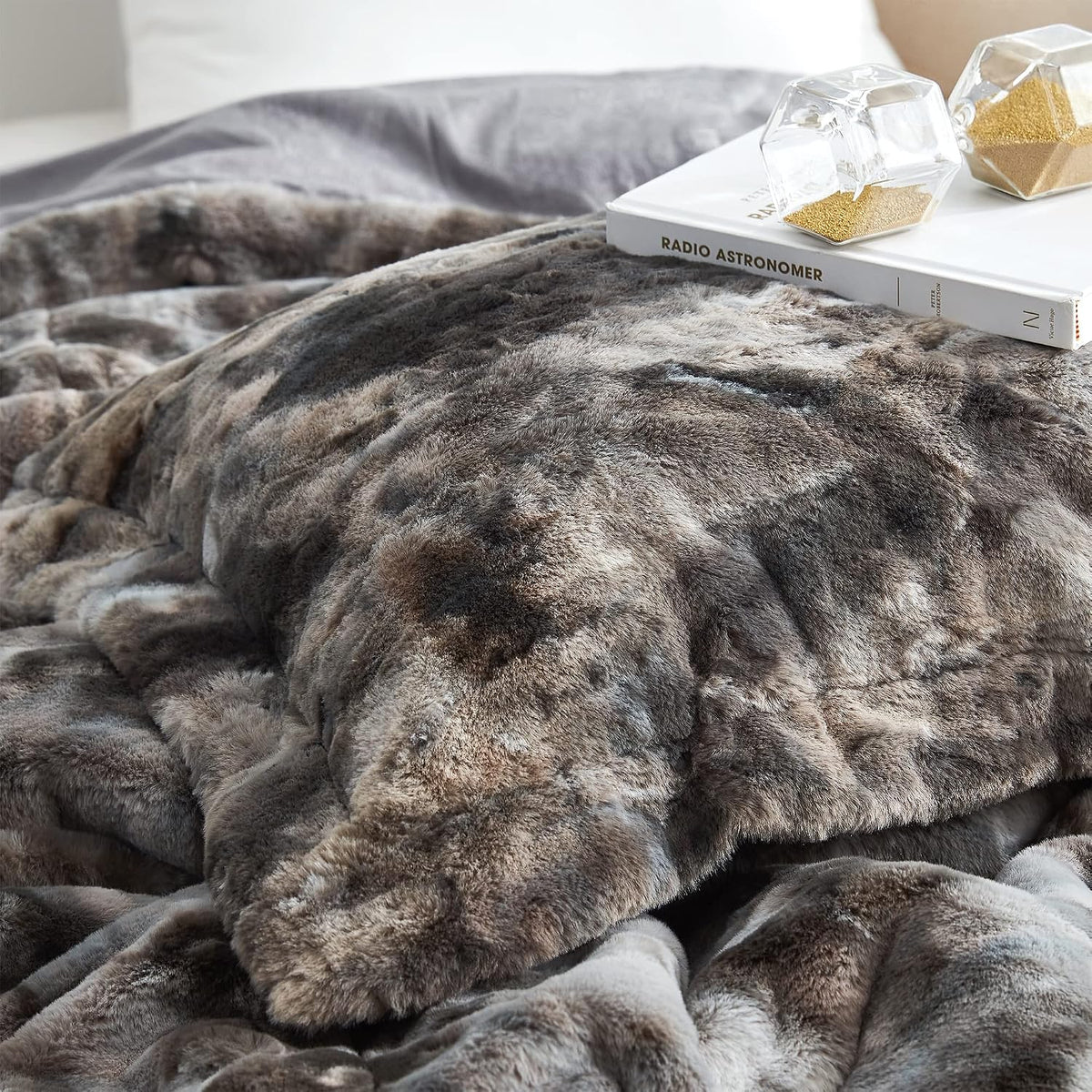 Byourbed Wolf Bunny - Coma Inducer® Twin XL Comforter Set - Gunpowder Black