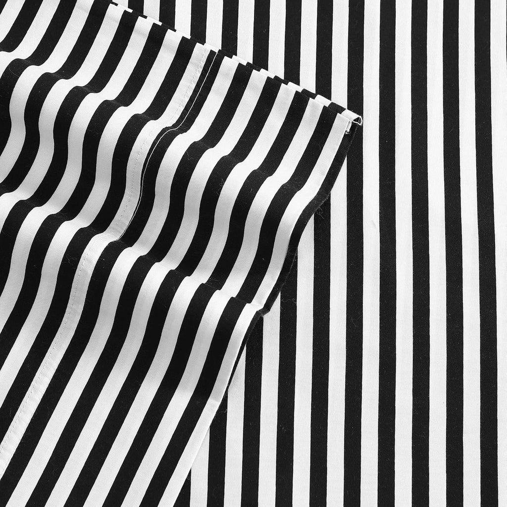 Marimekko - Full Sheet Set, Premium Cotton Percale Bedding Set with Matching Shams, Lightweight & Breathable Bed Essentials (AJO Black, Full)