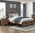New Traditional 3pc Bedroom Set King Size Bed and Two Nightstands Dark Brown Finish Formal Design Wooden Furniture