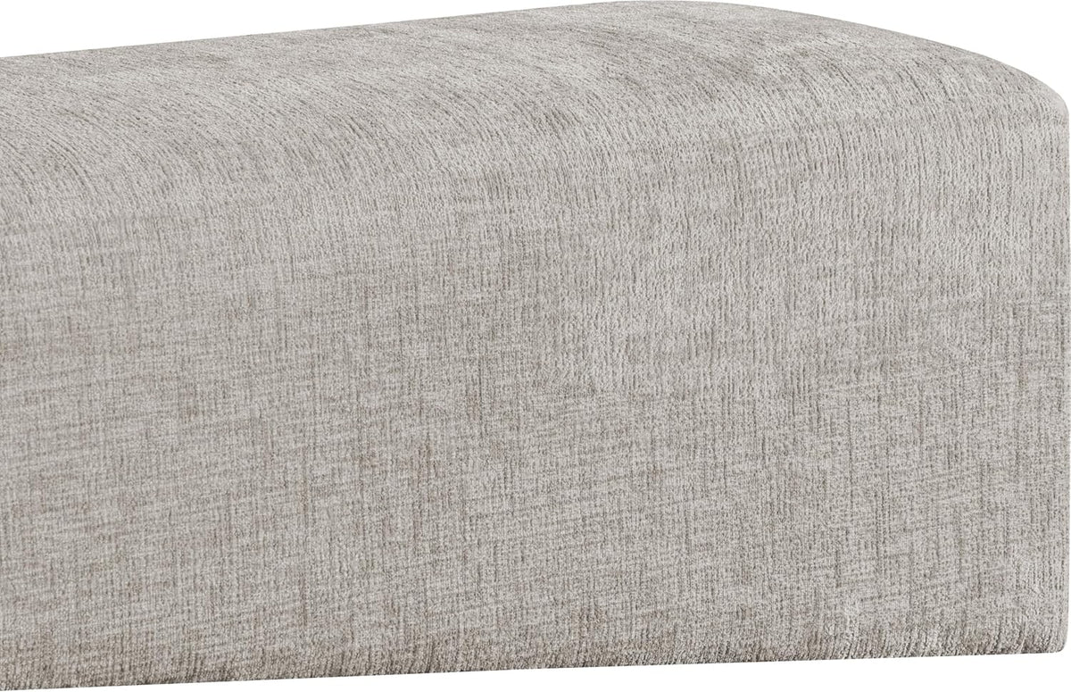 Meridian Furniture Alora Grey Polyester Fabric Bench