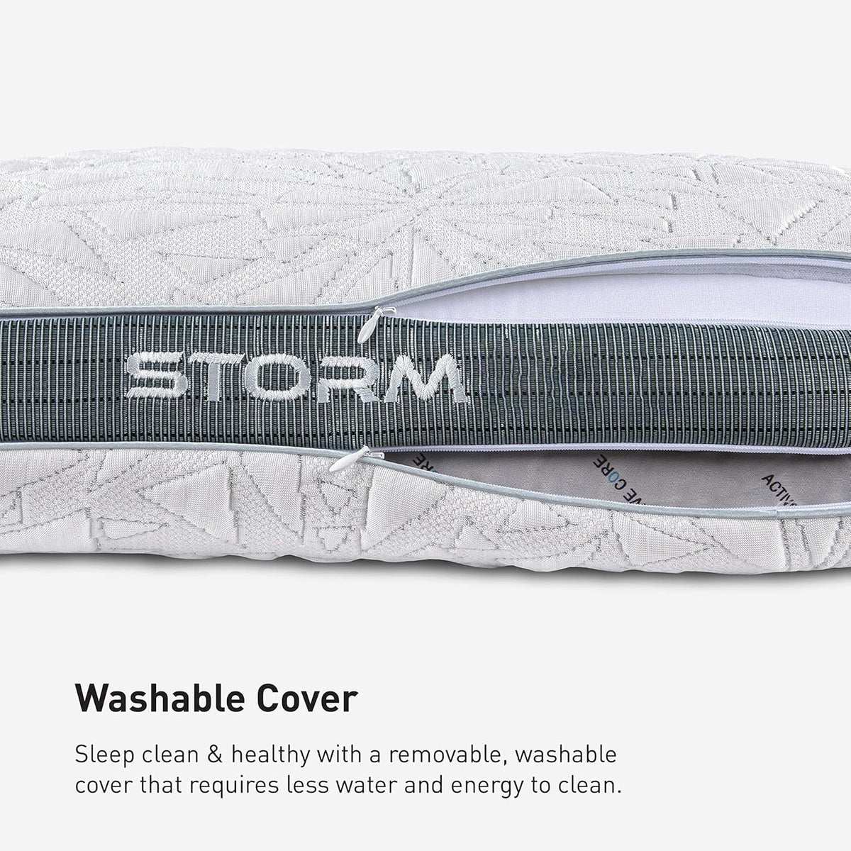 Bedgear Storm Performance Pillow, 3.0 Cooling Pillow for Side Sleepers, Medium Firm Support, Ver-Tex Cooling Cover, Air-X Mesh, Washable