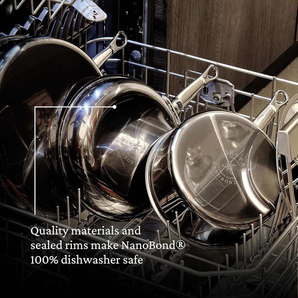 Hestan - NanoBond Collection - Stainless Steel Chef's Pan, Induction Cooktop Compatible, 14-Inch