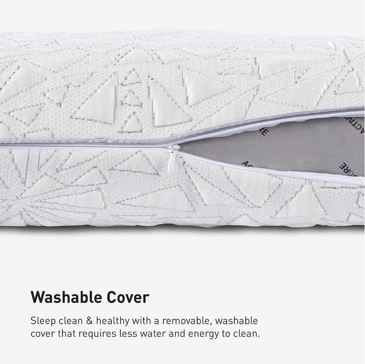 Bedgear Storm Cuddle Curve Performance Pillow - Size 0.0 - Cooling Bed Pillow for Side Sleepers - Medium Firmness- Washable and Removable Cover - 20' W x 26' L