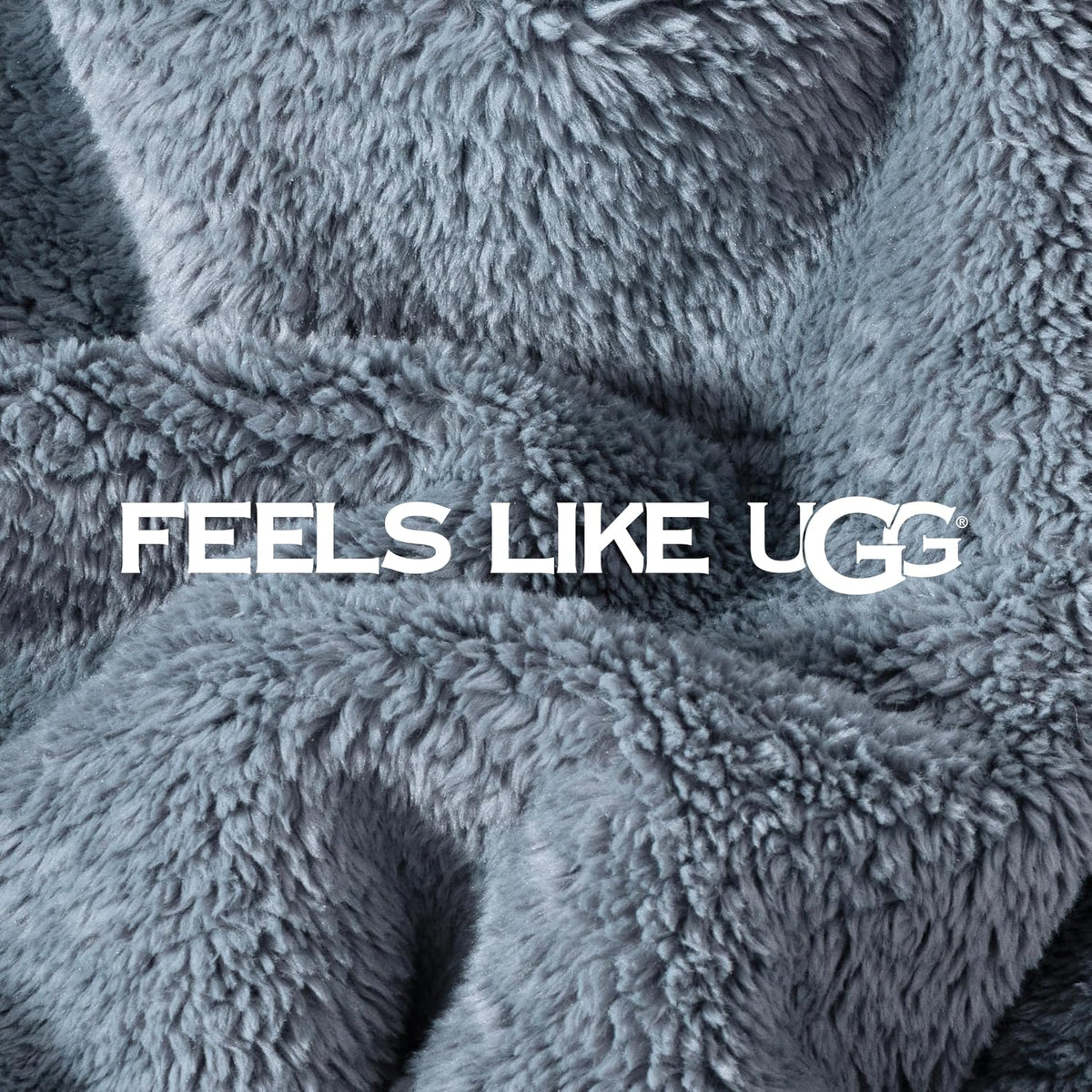 UGG Whitecap Fleece Throw Blanket, Plush Cozy Throw for Couch or Bed, Luxury Home Decor for Living Room, Ultra Soft Blankets, Machine Washable, 50-inch x 70-inch, Denim Blue