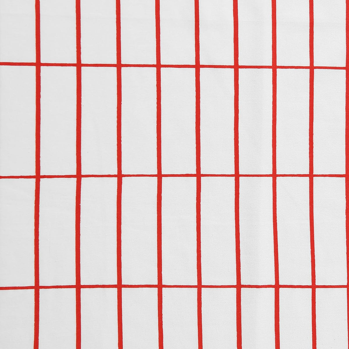 Marimekko- Full Sheet Set, Cotton Percale Bedding Set, Crisp & Cool, Lightweight & Breathable (Pieni Tiiliskivi Red, Full)