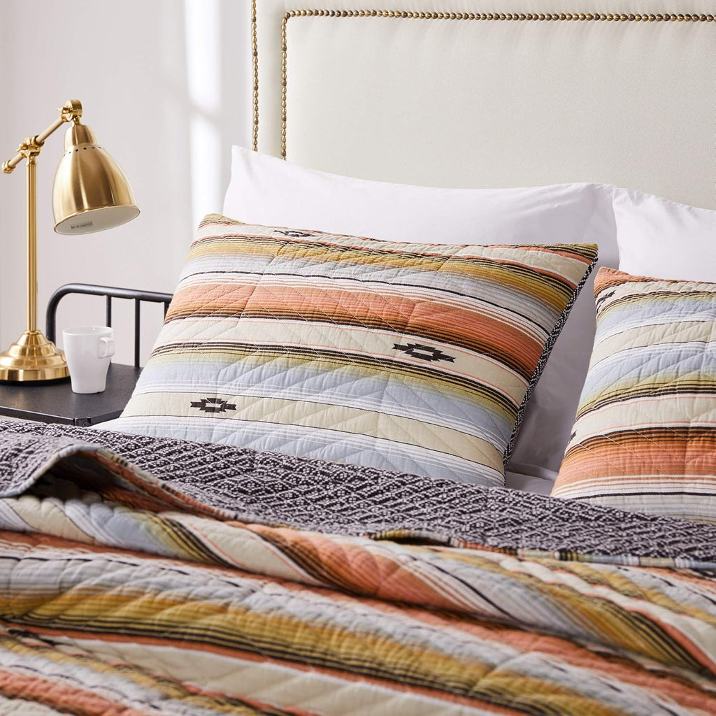 Greenland Home Fashions Barefoot Bungalow Painted Desert Quilt Set, 2-Piece Twin/TwinXL, Rose (Pack of 2)
