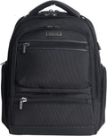 Kenneth Cole Reaction ProTec Travel Business Backpack 17' Laptop Computer TSA Checkpoint-Friendly Bookbag With USB Port, Black
