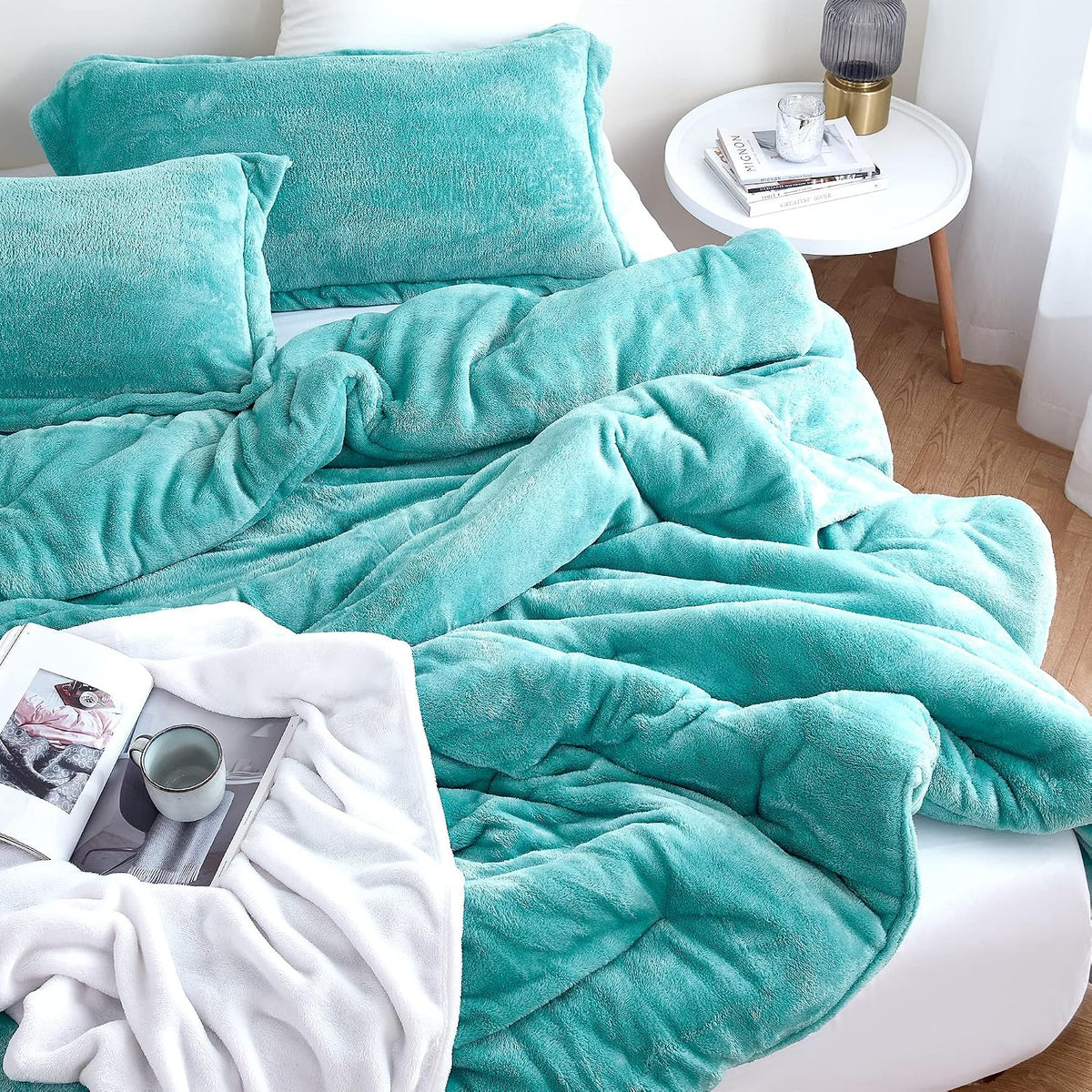 Byourbed Me Sooo Comfy - Coma Inducer® Oversized King Comforter - Dusty Turquoise