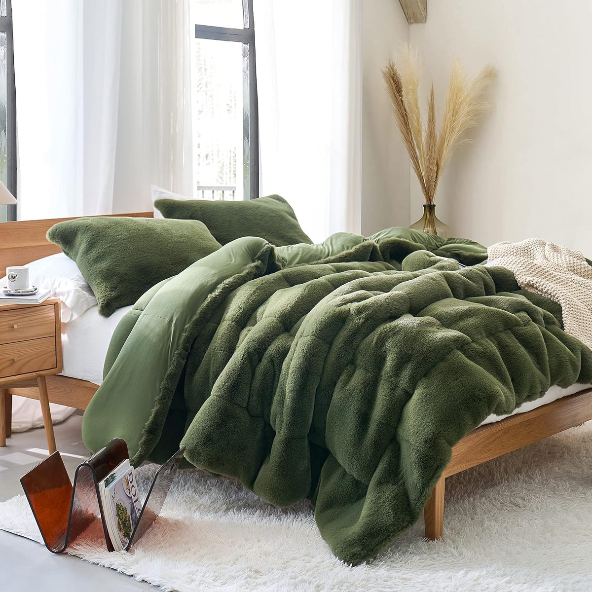 Byourbed Chunky Bunny Yoga - Coma Inducer® Oversized King Comforter - Chive