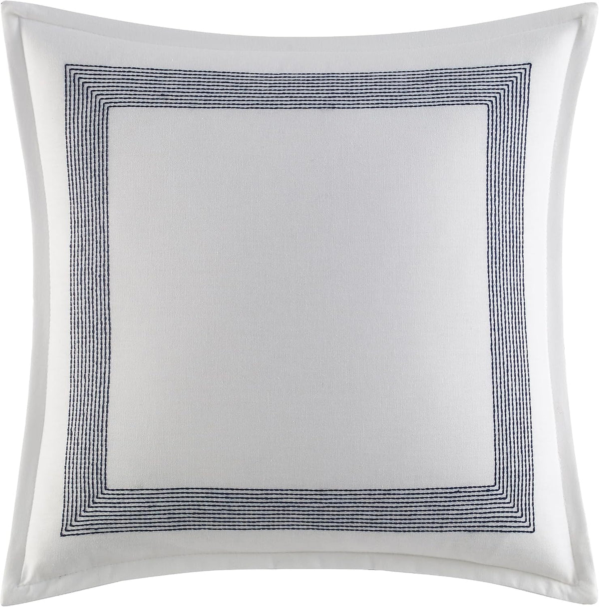 Nautica - Queen Comforter Set, Cotton Reversible Bedding with Matching Shams & Bonus Decorative Pillows (Westport Navy, Queen)