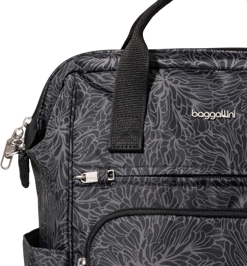 Baggallini Securtex Anti-Theft Windsor Backpack for Travel, Work & College, RFID & Locking Zipper, Up to 16' Laptop