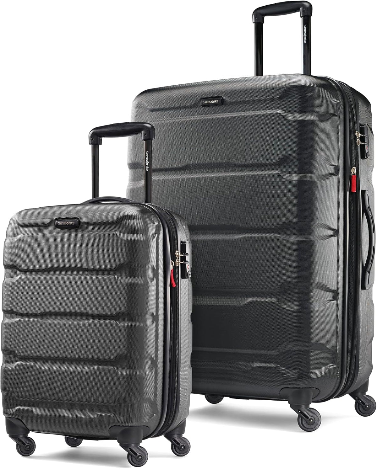 Samsonite Omni PC Hardside Expandable Luggage with Spinner Wheels, Black, 2-Piece Set (20/28)