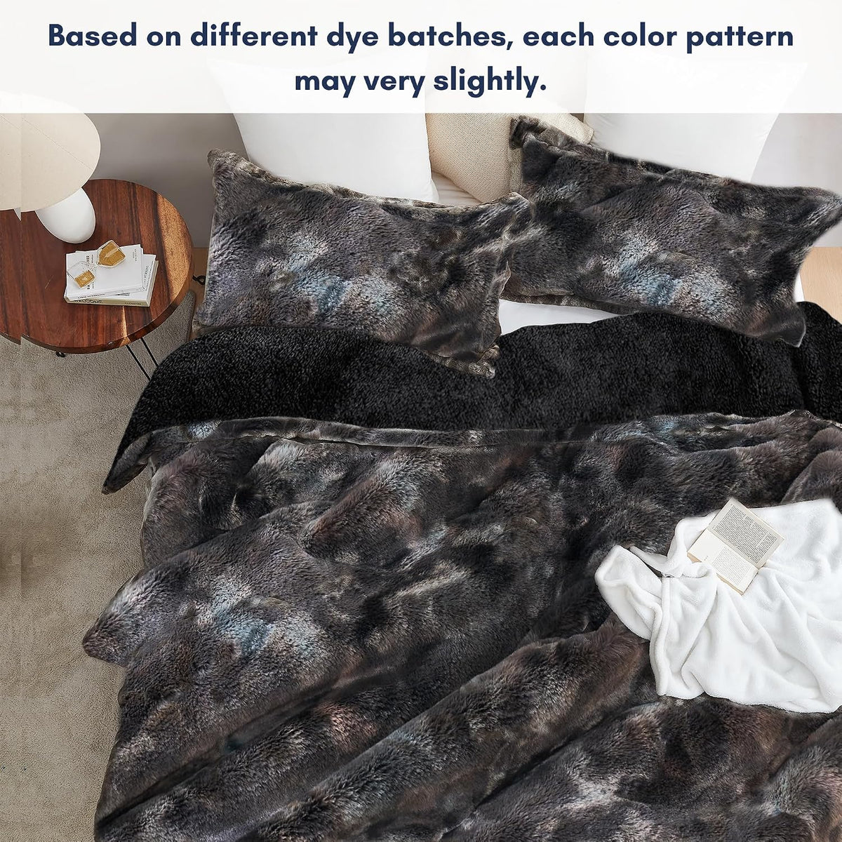 Byourbed Wolf Bunny - Coma Inducer® Twin XL Comforter Set - Gunpowder Black