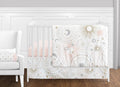 Sweet Jojo Designs 11 pc. Blush Pink, Gold, Grey and White Star and Moon Celestial Baby Girl Crib Bedding Set