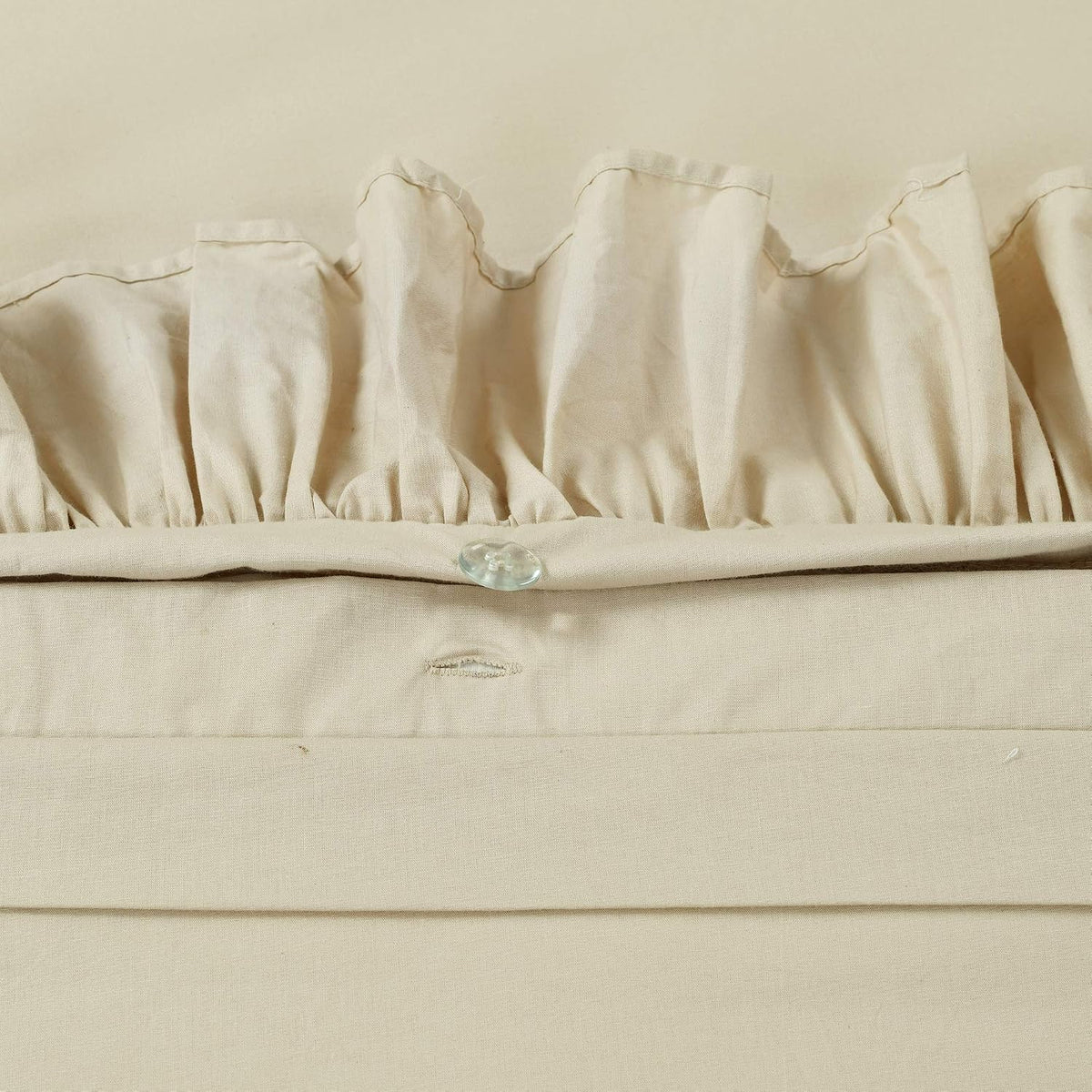 Lush Decor Reyna Ruffle Cotton Duvet Cover Set 3 Piece Set Full/ Queen, Wheat - Queen Size Bedding Set - Beige Duvet Queen- Ruffled Bedding - Coquette Decor