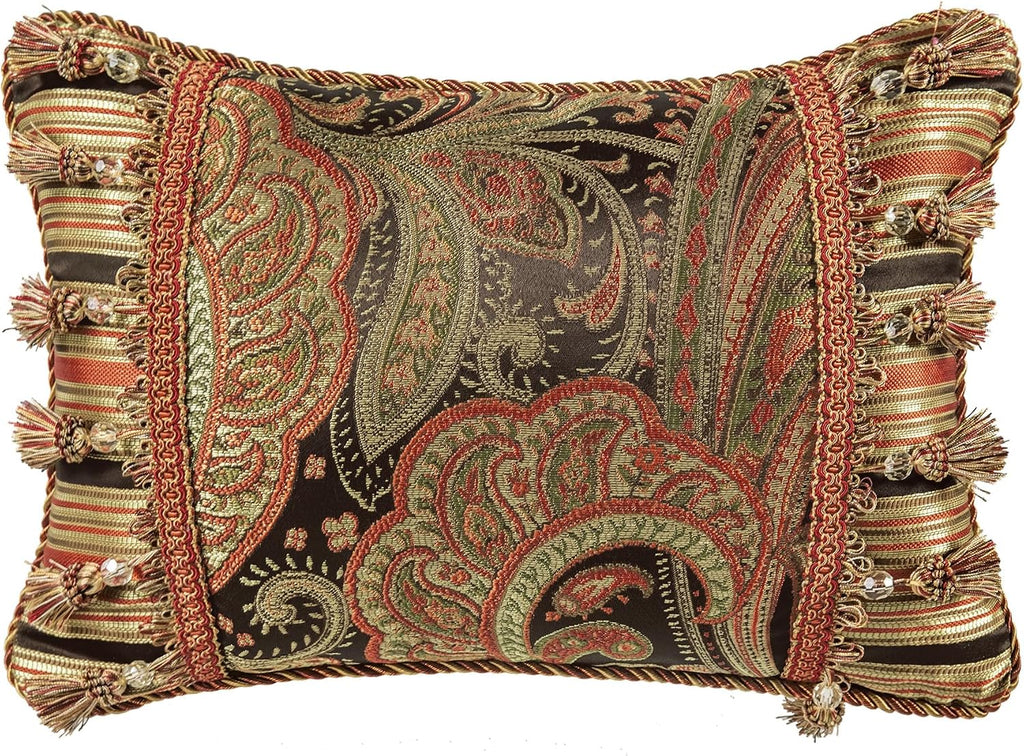 Loom and Mill 9-Piece Jacquard Comforter Sets Queen, Classic Paisley Design Bed in a Bag, Luxury Vintage Damask Bedding Set with Euro Shams, Bedskirt, Filled Decorative Pillow for Home(Queen)