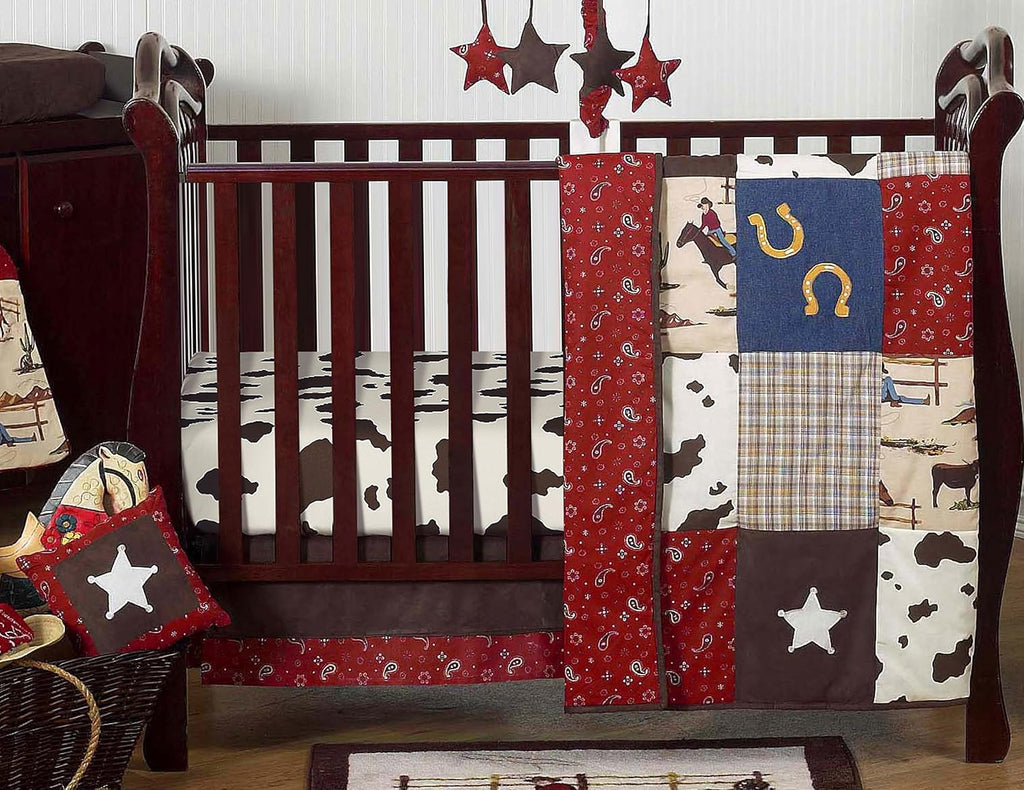Sweet Jojo Designs Wild West Western Horse Cowboy Baby Boy Bedding 11pc Crib Set