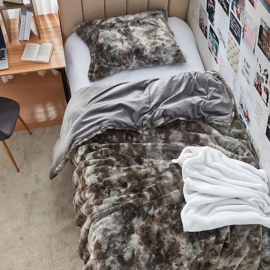 Byourbed Wolf Bunny - Coma Inducer® Twin XL Comforter Set - Gunpowder Black