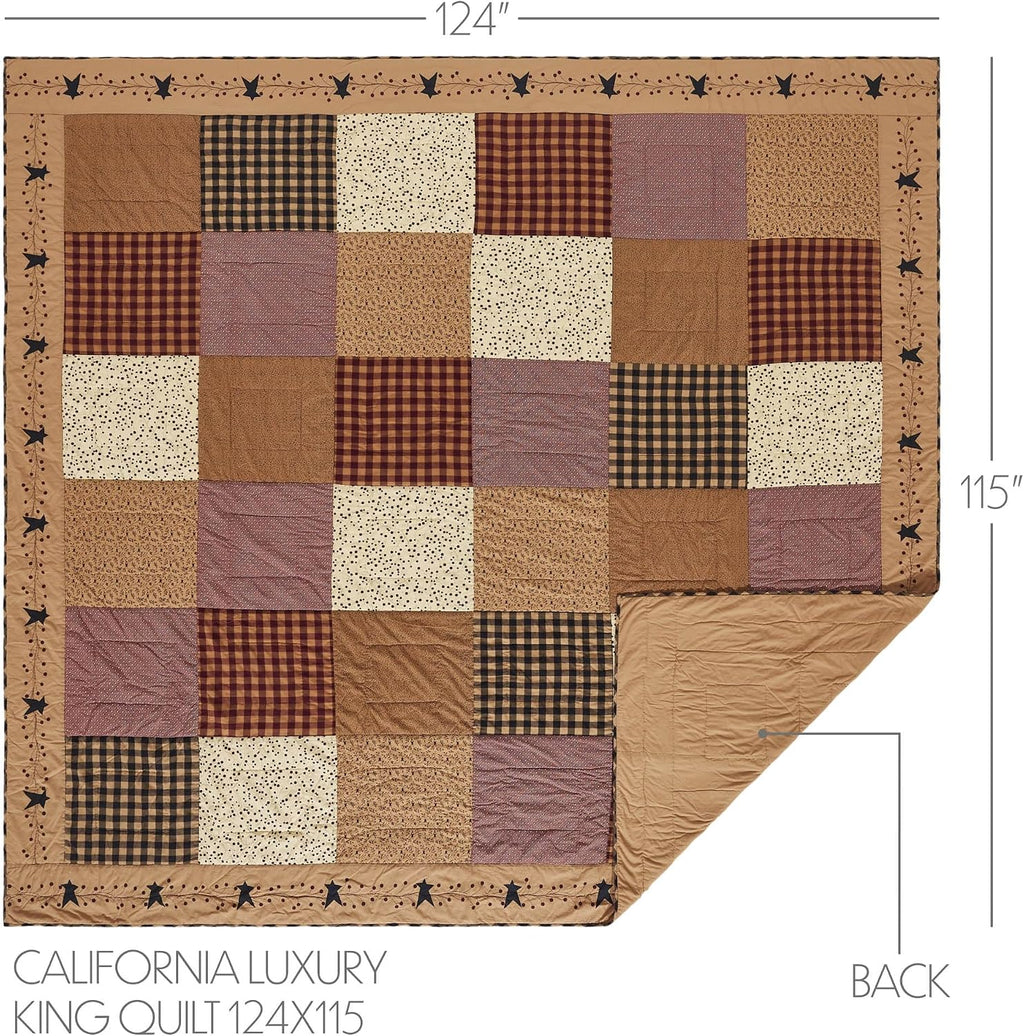 VHC Brands Pip Vinestar 3 Piece Quilt Set (1 California King Quilt, 2 King Shams)