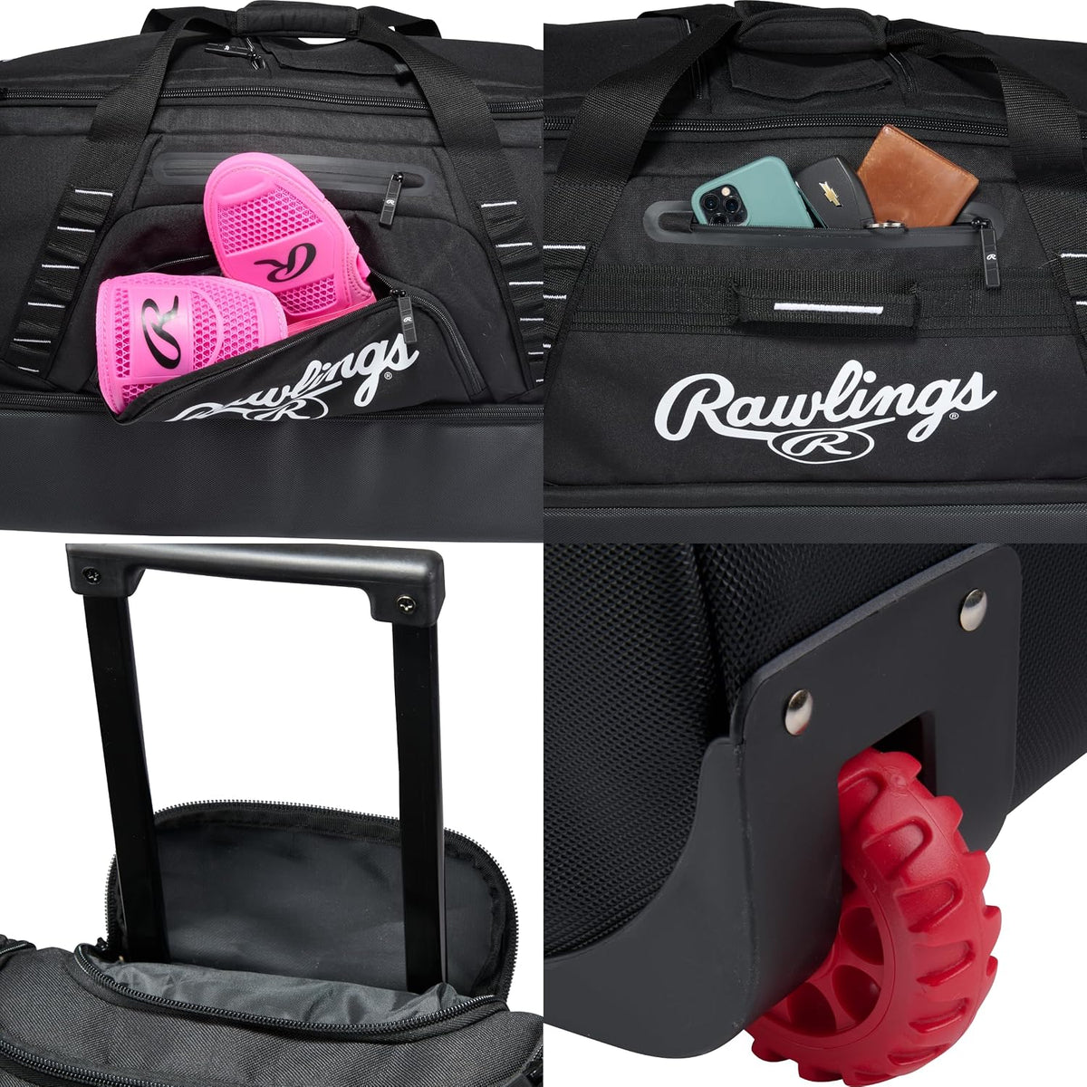 Rawlings | YADI 2.0 Wheeled Catcher's Bag | Yadier Molina Model | Baseball/Softball | Multiple Styles