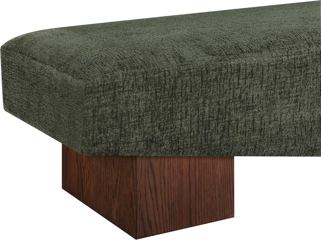 Meridian Furniture Alora Green Polyester Fabric Bench