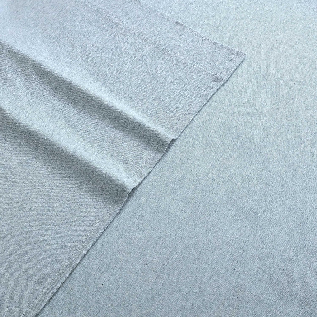 Calvin Klein - Queen Size Sheets Set, Naturally Soft Cotton-Blend Melange Jersey Bedding - Bed Sheets with Matching Pillowcases & Fitted Sheet (Modern Cotton Aqua)