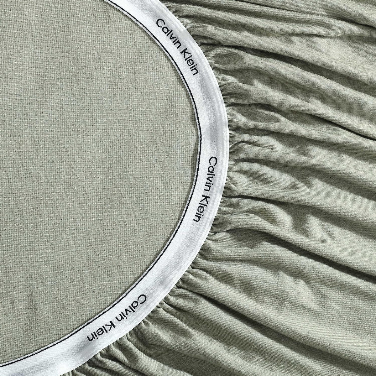 Calvin Klein - Queen Size Sheets Set, Naturally Soft Cotton-Blend Melange Jersey Bedding - Bed Sheets with Matching Pillowcases & Fitted Sheet (Modern Cotton Green)