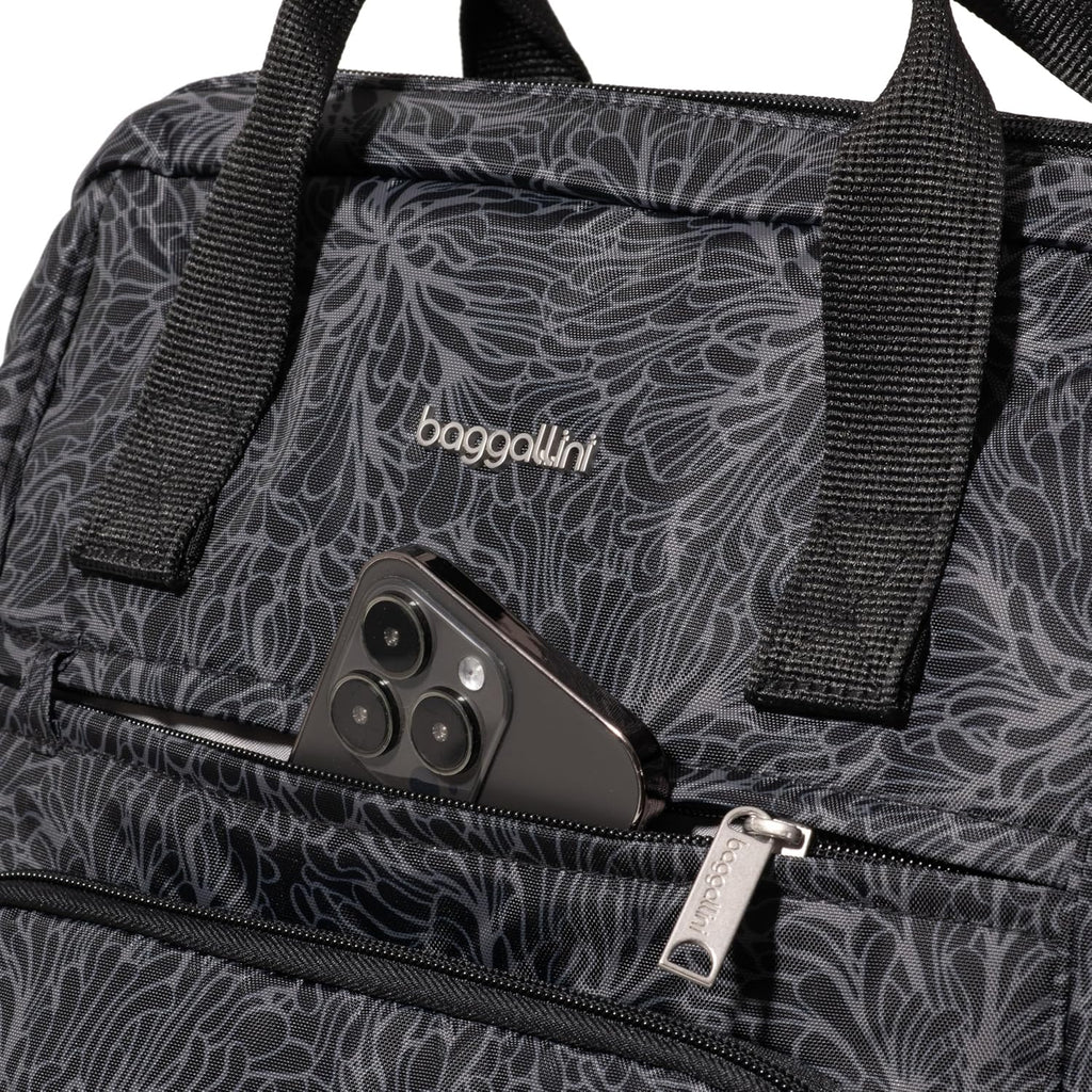Baggallini Securtex Anti-Theft Windsor Backpack for Travel, Work & College, RFID & Locking Zipper, Up to 16' Laptop