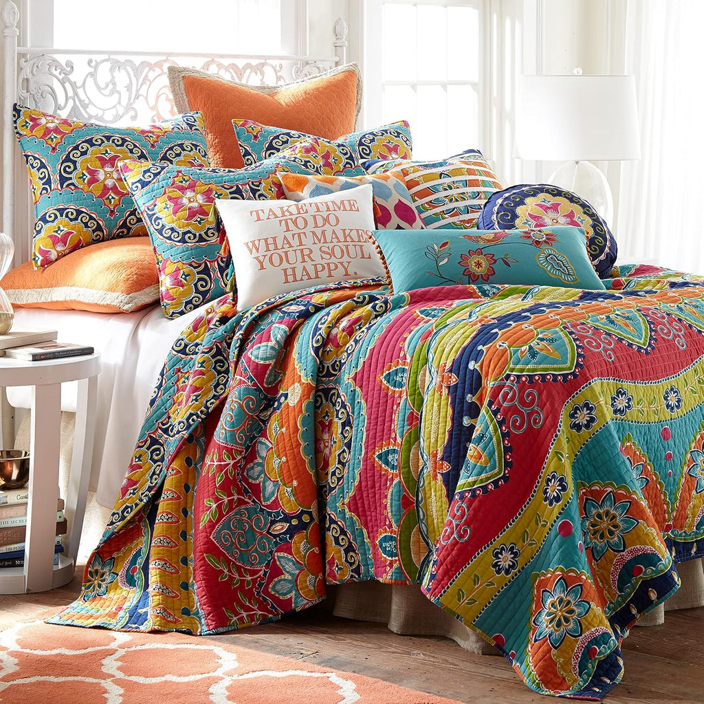 Levtex Home Amelie Full/Queen Cotton Quilt Set, Multi, Global