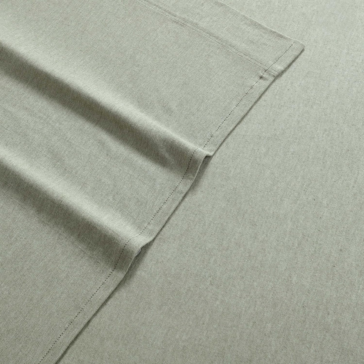 Calvin Klein - Queen Size Sheets Set, Naturally Soft Cotton-Blend Melange Jersey Bedding - Bed Sheets with Matching Pillowcases & Fitted Sheet (Modern Cotton Green)