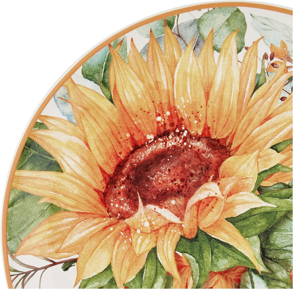 Certified International Sunflower Fields 9' Salad/Dessert Plates, Multi Colored, Medium, Set of 4 (Pack of 3)