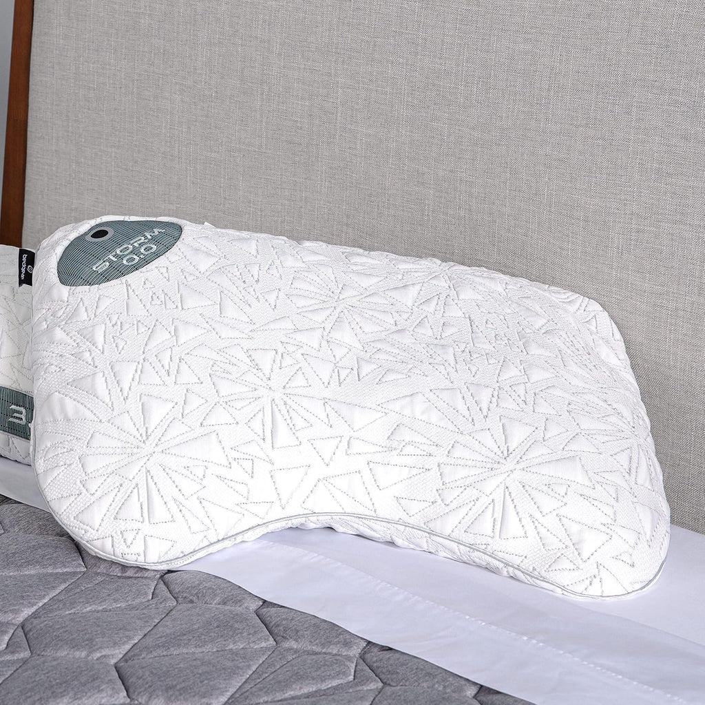 Bedgear Storm Cuddle Curve Performance Pillow - Size 0.0 - Cooling Bed Pillow for Side Sleepers - Medium Firmness- Washable and Removable Cover - 20' W x 26' L