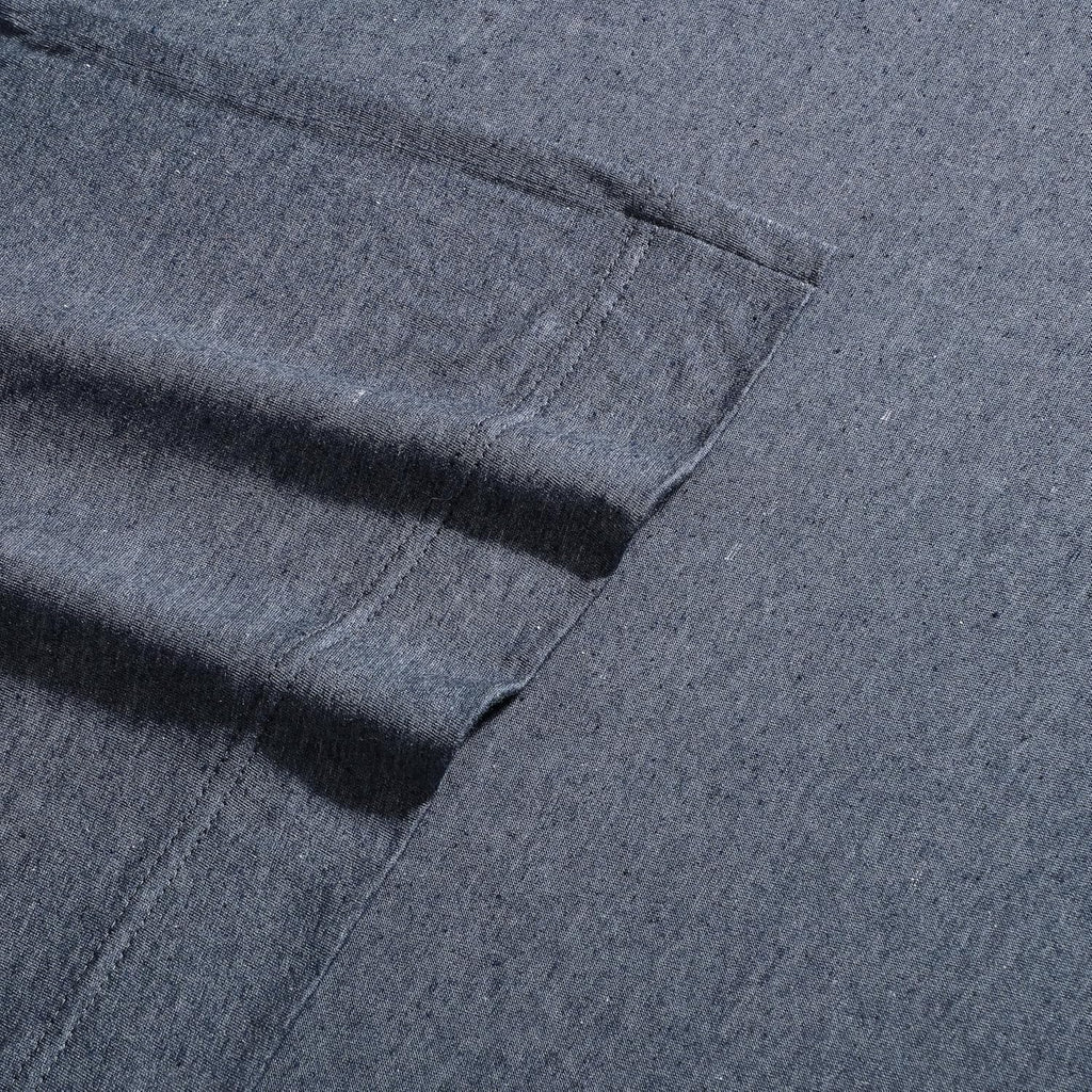 Calvin Klein - Queen Size Sheets Set, Naturally Soft Cotton-Blend Melange Jersey Bedding - Bed Sheets with Matching Pillowcases & Fitted Sheet (Modern Cotton Dark Blue)