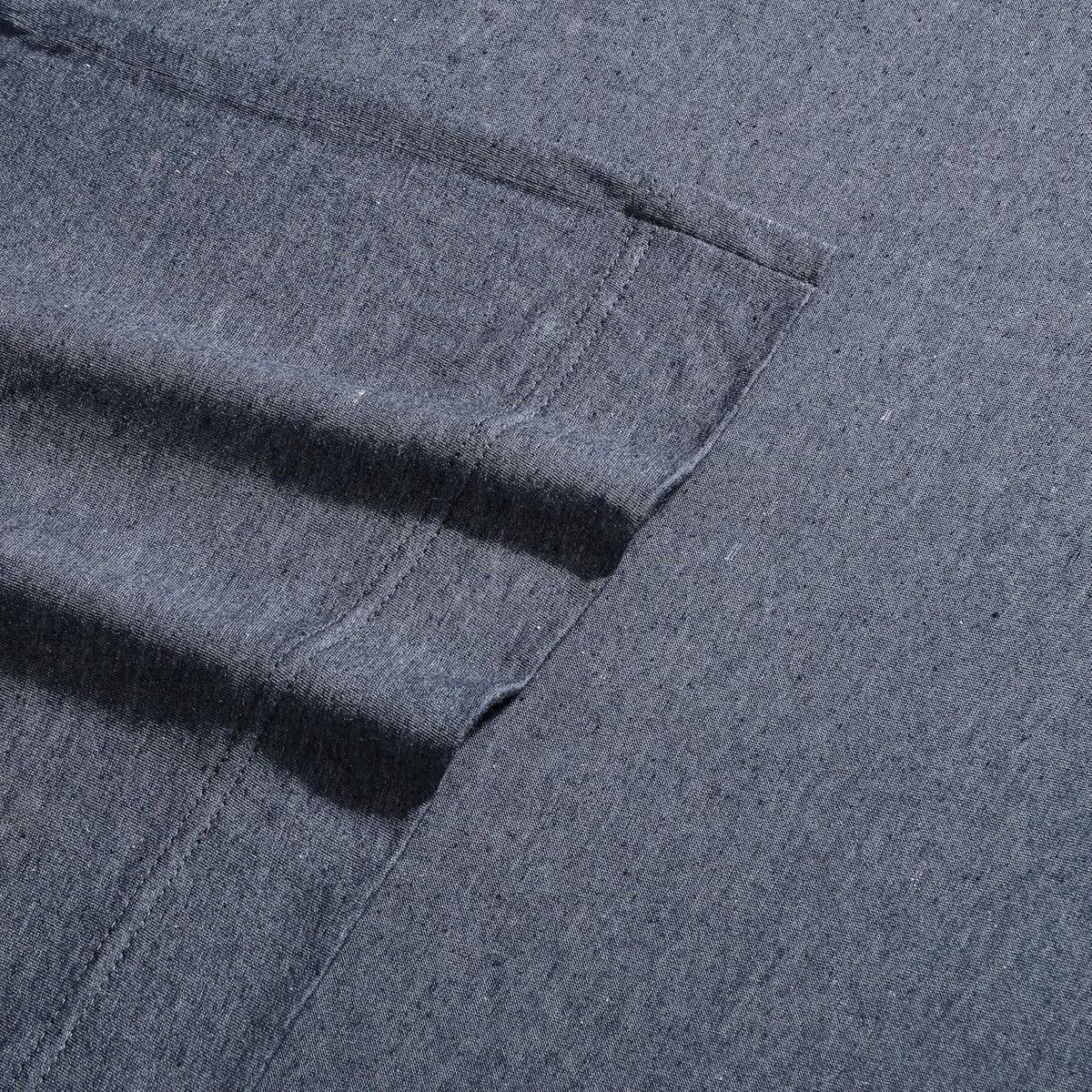 Calvin Klein - Queen Size Sheets Set, Naturally Soft Cotton-Blend Melange Jersey Bedding - Bed Sheets with Matching Pillowcases & Fitted Sheet (Modern Cotton Dark Blue)